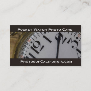 Pocket Watch Foto Business Card Visitenkarte