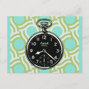 Pocket Watch Pop Art Postkarte
