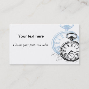 Pocket Watch Timepiece Business Cards Visitenkarte