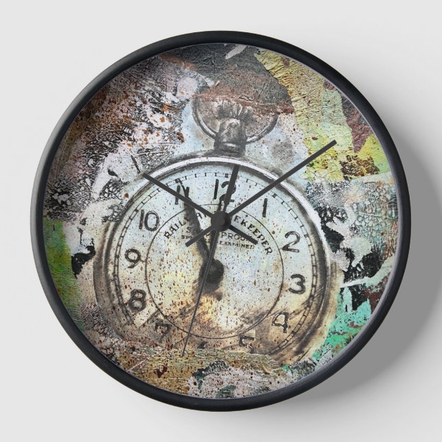 Pocketwatch Collage Clock Uhr (Vorderseite)
