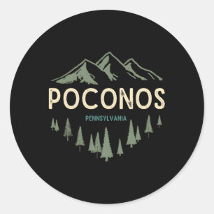Pocono Berge Poconos Pennsylvania Runder Aufkleber