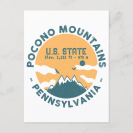 Pocono Mountains Pennsylvania - Retro Souvenirs Postkarte