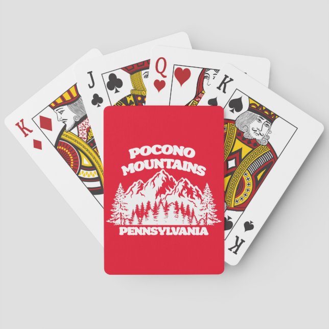 Pocono Mountains Pennsylvania Spielkarten (Rückseite)