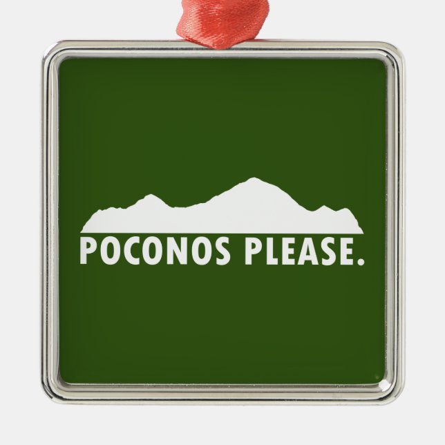 Poconos Ornament Aus Metall (Vorne)