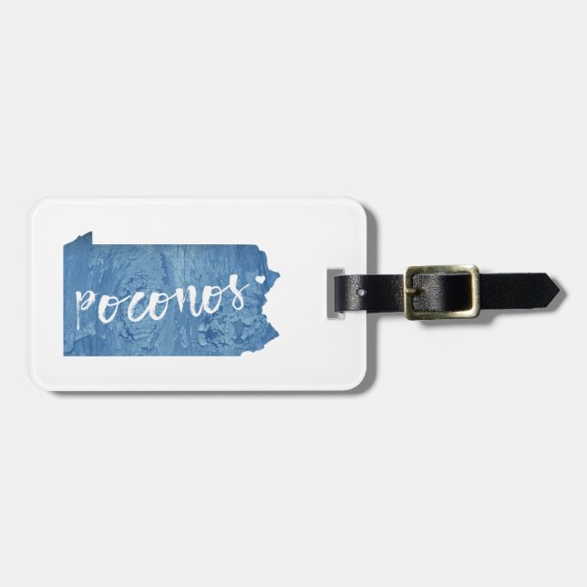 Poconos, Pennsylvania Holzkörner Gepäckanhänger (Vorderseite horizontal)