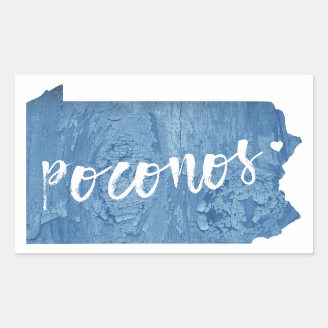 Poconos, Pennsylvania Holzkörner Rechteckiger Aufkleber (Vorderseite)
