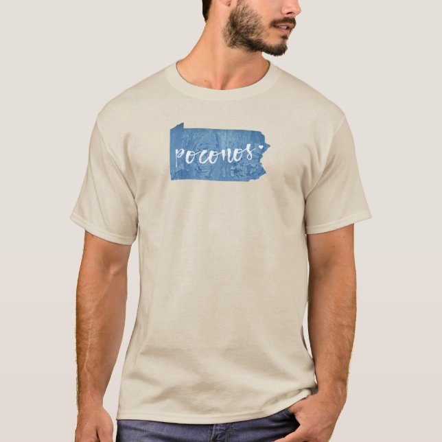 Poconos, Pennsylvania Holzkörner T-Shirt (Vorderseite)