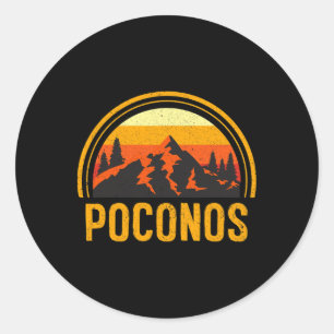 Poconos Pennsylvania Pa Berge Wander Souvenir Runder Aufkleber