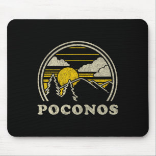 Poconos Pennsylvania Pa T-Shirt Vintage Wandern Mo Mousepad