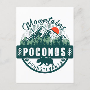 Poconos Retro Pennsylvania Berge 60er Postkarte