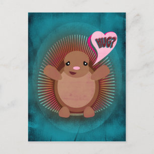 Pocupine Hug Postkarte