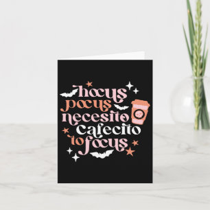 Pocus Necesito Cafecito zu Fokus Halloween-Kaffee Karte