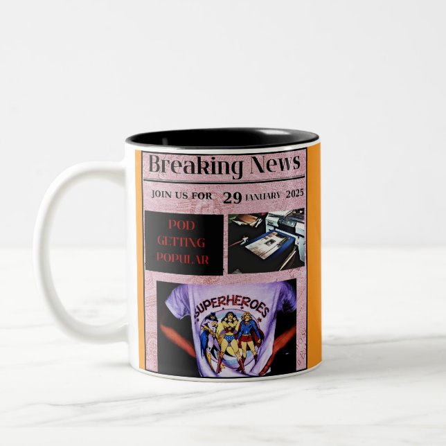 POD STUFF KAFFEE TASSE! ZWEIFARBIGE TASSE (Links)