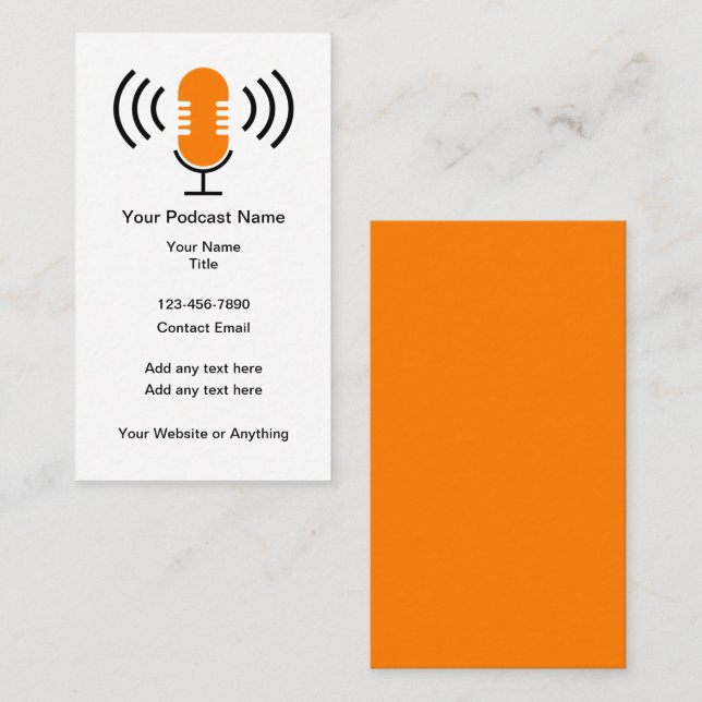 Podcast Marketing Werbekarten Visitenkarte (Vorne/Hinten)