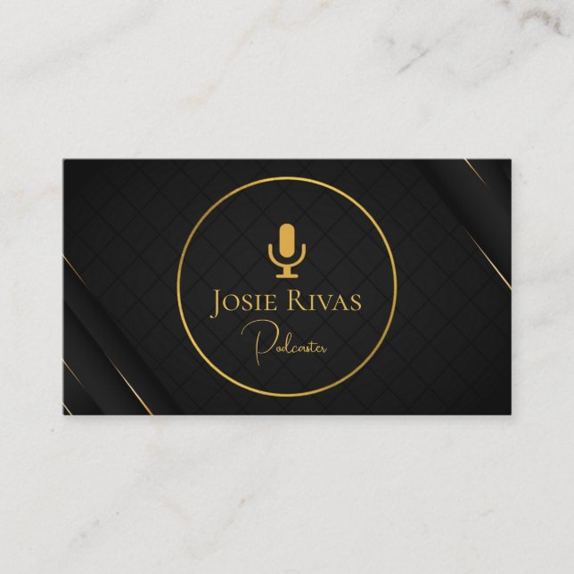 Podcast, Podcaster-Visitenkarte Visitenkarte (Vorderseite)