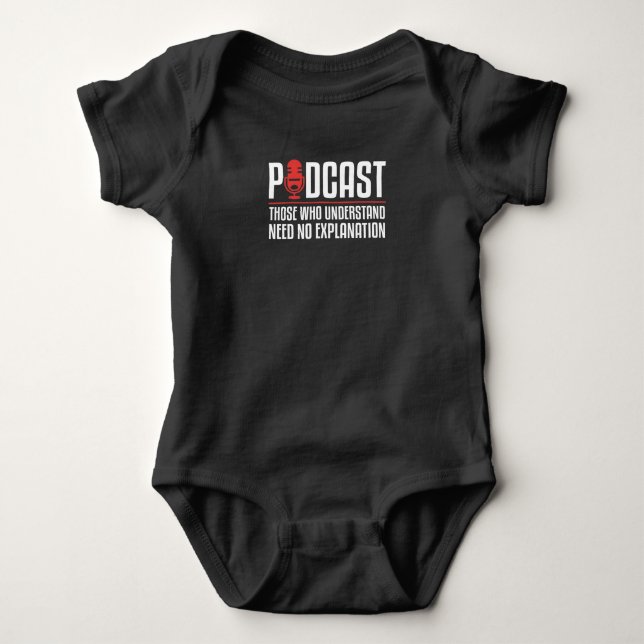 Podcast wer Podcaster versteht Baby Strampler (Vorderseite)