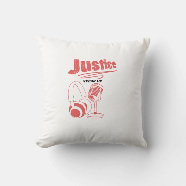 Podcast zur Justiz Kissen (Vorderseite)