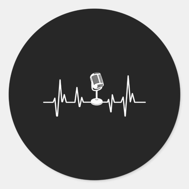 Podcaster Hebeat Podcast Runder Aufkleber (Vorderseite)