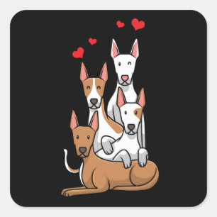 Podenco Hunde Quadratischer Aufkleber