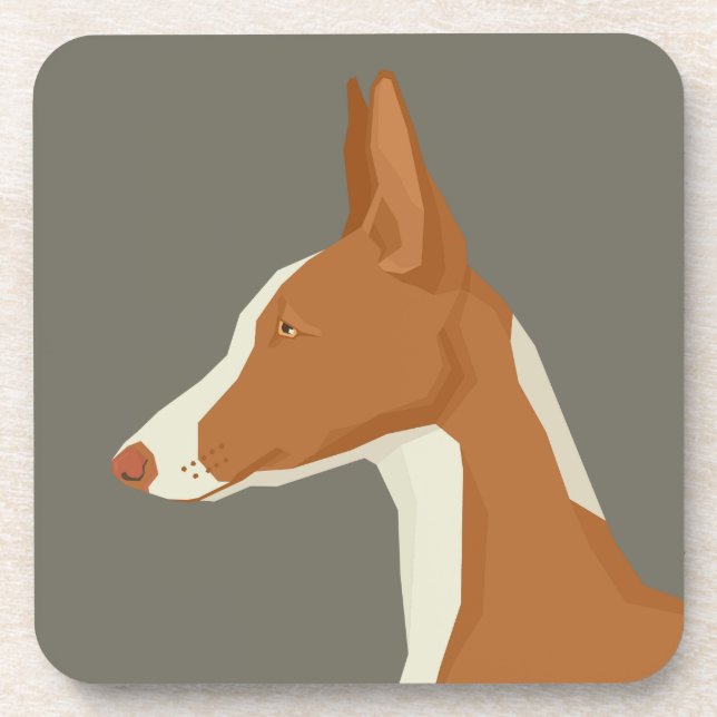 Podenco Ibicenco Getränkeuntersetzer (Vorderseite)