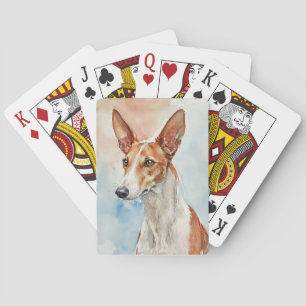 Podenco-Ibiza-Acryl-Fotokachel Spielkarten