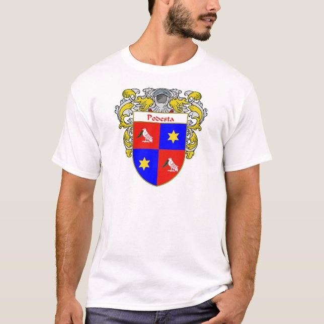 Podesta Wappen (überzogen) T-Shirt (Vorderseite)