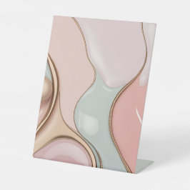 Podestschild in stilvoller abstrakter Grafik Sockelschild