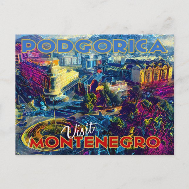 Podgorica, Montenegro Postkarte (Vorderseite)