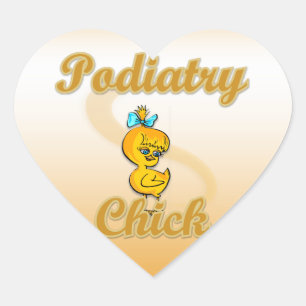 Podiatrie Chick Herz-Aufkleber