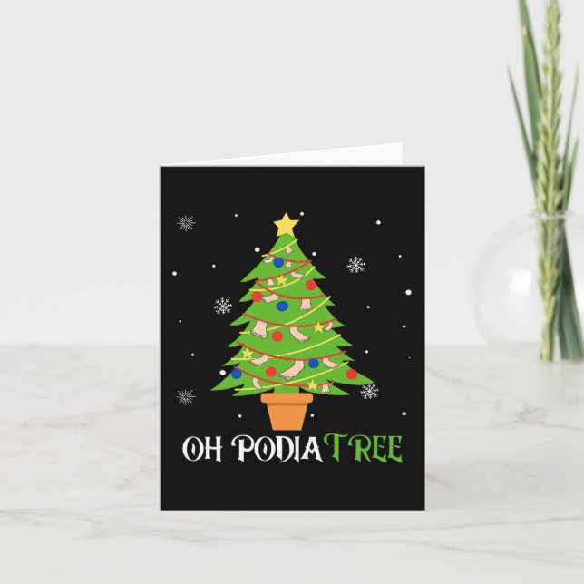 Podiatrische Weihnachtsbaum podiatrist Fuß medizin Karte (Vorderseite)