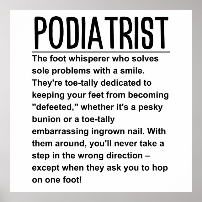 Podiatrist Poster (Vorne)