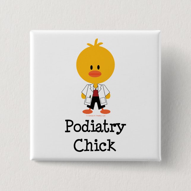Podiatry-Küken-Knopf Button (Vorderseite)