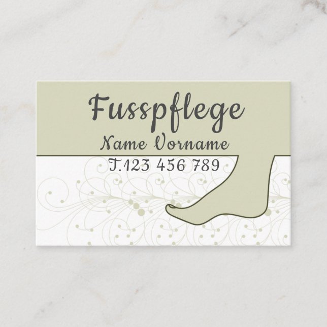Podologe, Fusspflege Visitenkarte (Vorderseite)