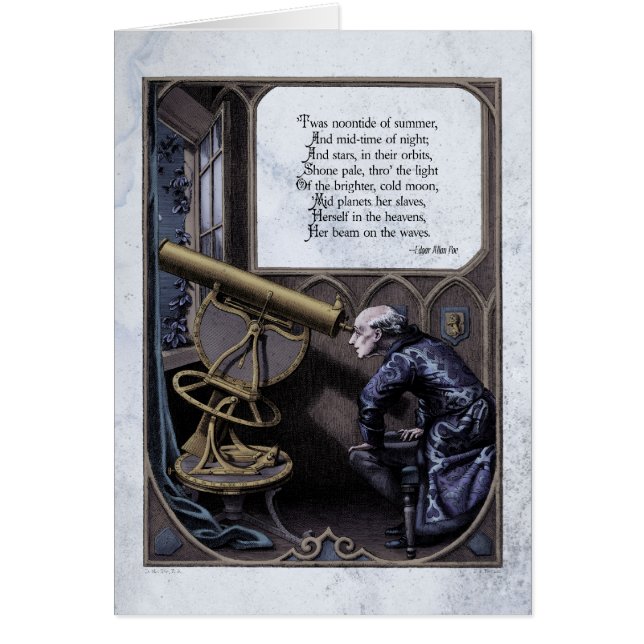 Poe "Abend Star" Steampunk Viktorianisch Art Card (Vorne)