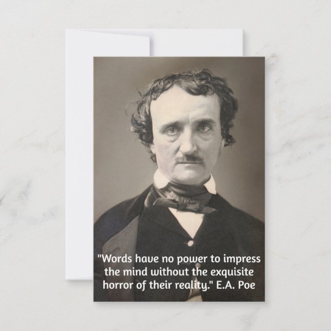 Poe auf dem Power der Worte Karte (Vorderseite)