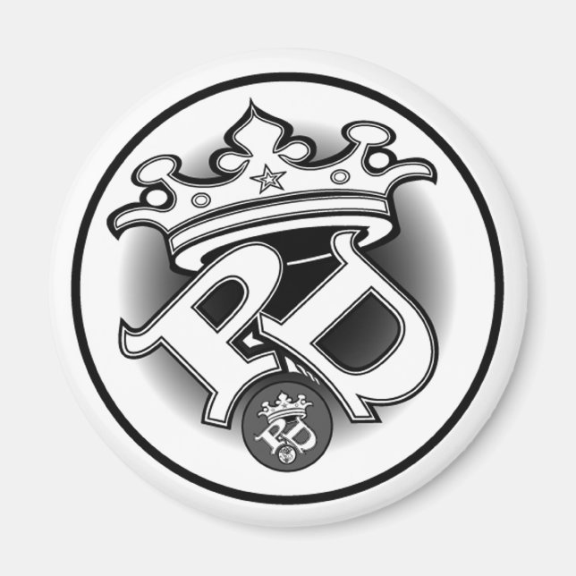 Poe Dis White Logo Magnet (Vorne)