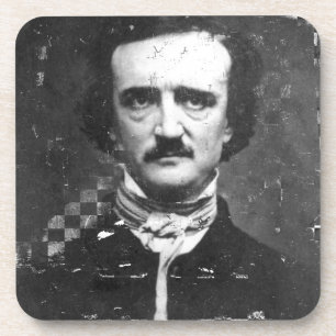 Poe Grunge Black und White Untersetzer