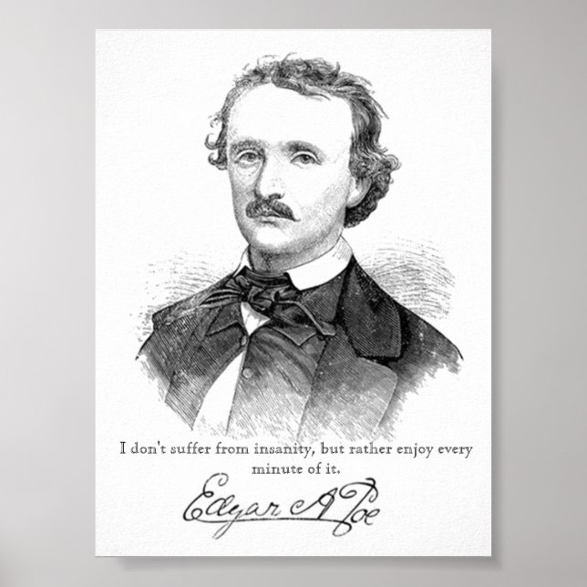 Poe Insanity Print Poster (Vorne)