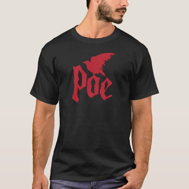 Poe-Logo Rot T-Shirt (Vorderseite)