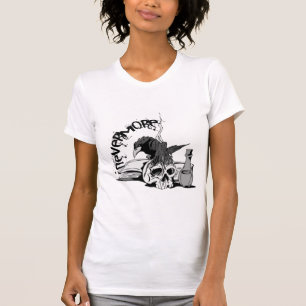 Poe Raben-Schädel u. Buch nie wieder T-Shirt
