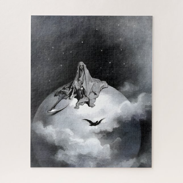 Poe Raven Illustration von Gustave Dore (Vertikal)