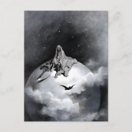 Poe Raven Illustration von Gustave Dore Postkarte