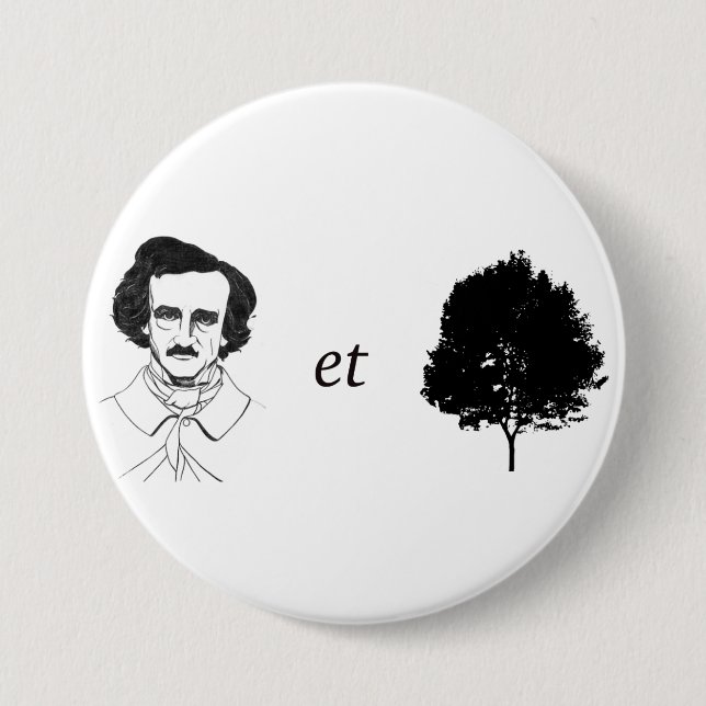 Poe-und-Baum Knopf Button (Vorderseite)