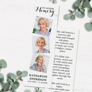 Poème commémoratif 3 Photo Signet de prière funéra