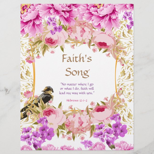 Poème de la Foi sur la chanson Papier personnalisé (Devant)