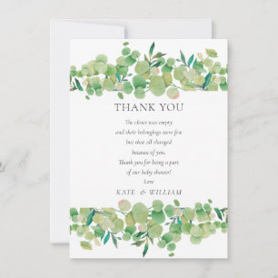 Poème de Merci de Baby shower floral Eucalyptus