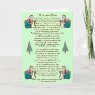 poème de Noël humoristique père Noël et carte d'ar