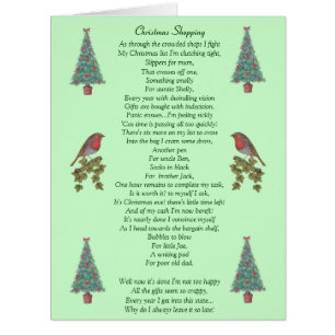 poème de Noël humoristique robin et arbre de Noël