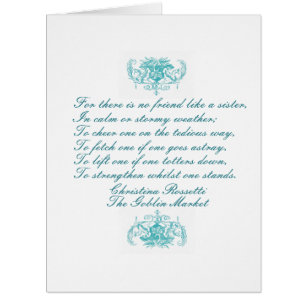 Poème de Soeurs par Christina Rossetti Encre Turqu
