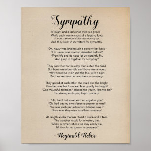 Poème de sympathie par Reginald Heber Poster vint
